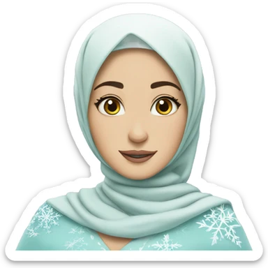 Hijabi elsa princess sticker
