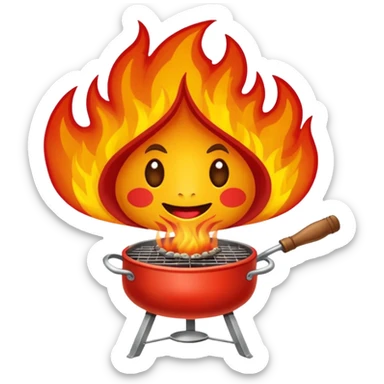 Fogueira pegando fogo sticker