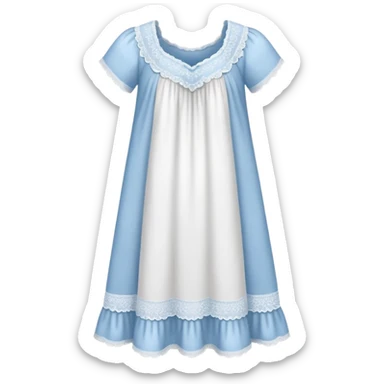a cute nightgown with lace trim sticker