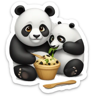 Panda eating panda sticker