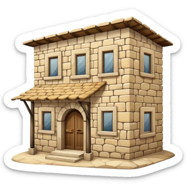 Palestinian old stone home sticker
