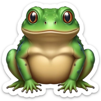minimalist line drawing of bufo sticker