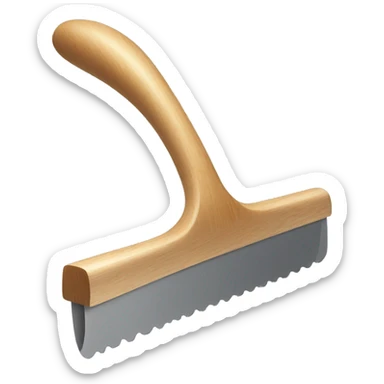 squeegee with long wooden handle sticker