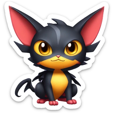 Cool Cute Edgy Chibi Noibat-Litten-Pokémon-Fakémon-hybrid sticker