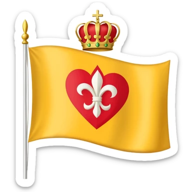 Le vraie drapeau de la Vendée en france sticker