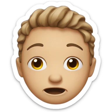 Ugly-crying face sticker