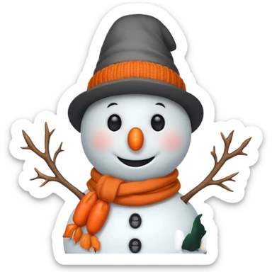 Winter Emoji snowman sticker