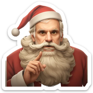 old man in santa costume sticker