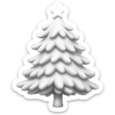 Christmas White tree sticker