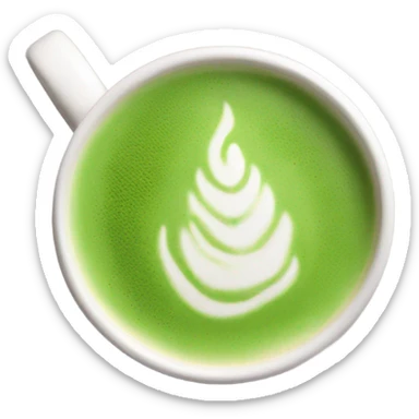 Matcha latte sticker