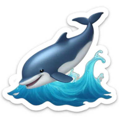 Dauphin sur une baleine  sticker