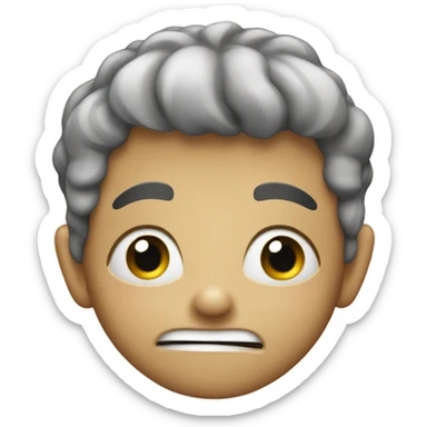 exciting nervous face sticker