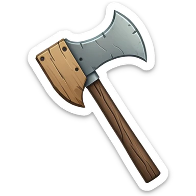 Minecraft pickaxe sticker