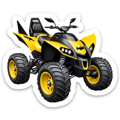 batmobile atv raptor 700 with a smile sticker