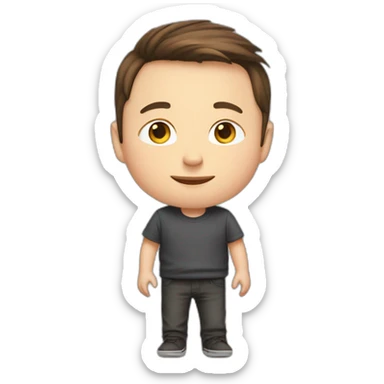 Elon musk quand il était enfant sticker