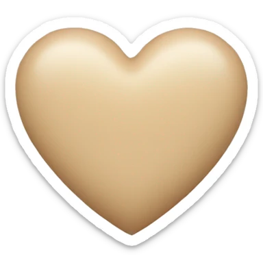 beige heart sticker