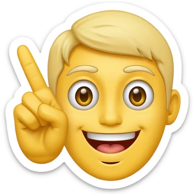 smily face throwing up the middle finger  sticker