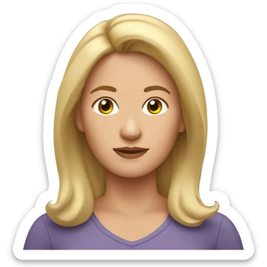 Mujer de 50 años cabello rubio semicorto  sticker