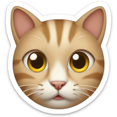 a cat who is embarrassed sticker