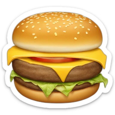 A burger with 3 meat patties and 3 slices of cheese only sticker
