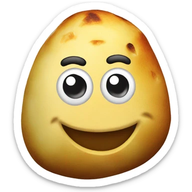 smilinng Baked potato sticker