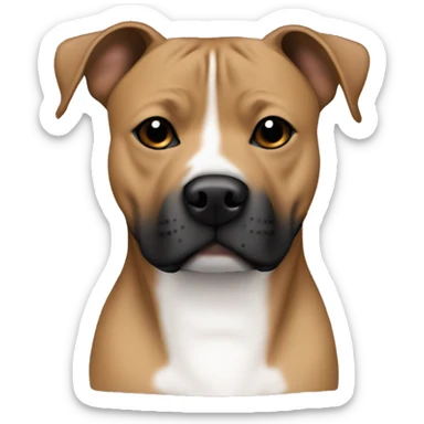 Light brown staffy black muzzle sticker