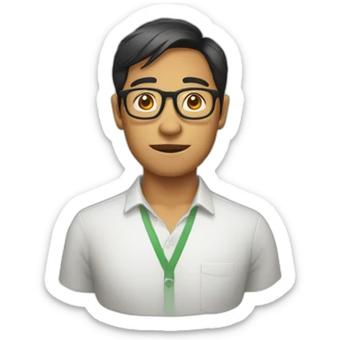 Filipino woth glasses sticker