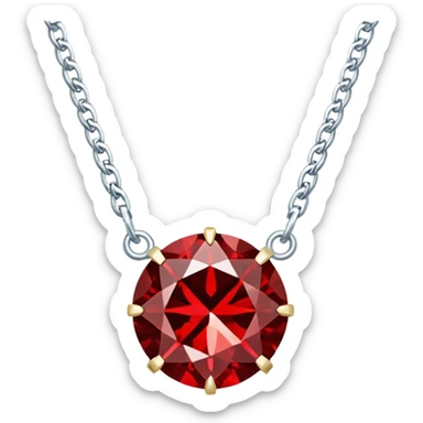 luxury red diamond necklace sticker