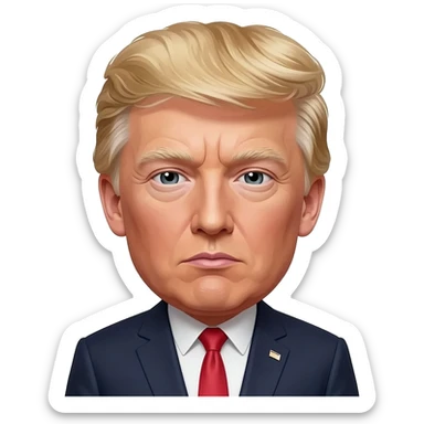 trump musk distorted face sticker