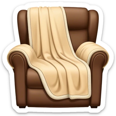blanket on recliner chair sticker