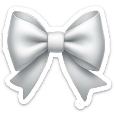 White bow sticker
