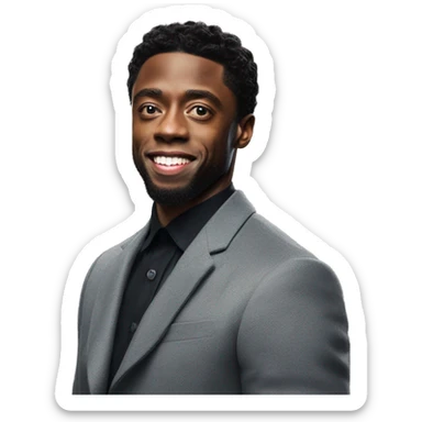 chadwick boseman in real life sticker