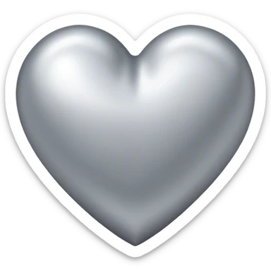 silver heart sticker
