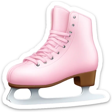 Soft pink ice skate sticker