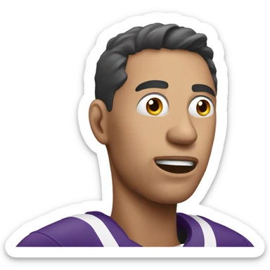 Man losing bet on sports sticker