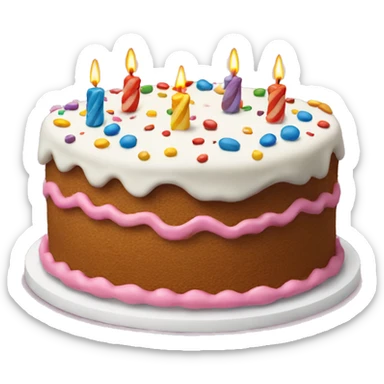 Birthday cake sticker