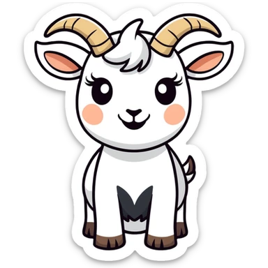 extremely stupid derp goat sticker