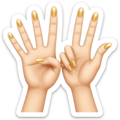 Two hands giving a "spirit fingers" or jazz-hands motion, maybe with little sparkles. sticker