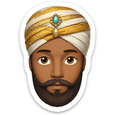bearded man in turban sticker