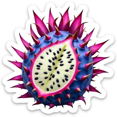 Blue dragon fruit sticker