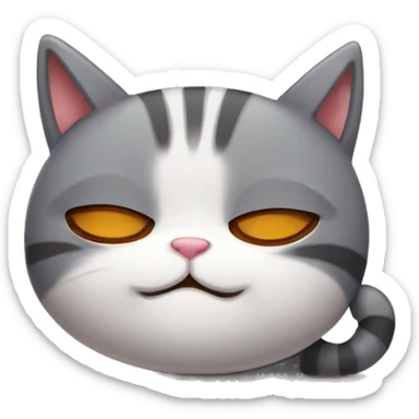 cute sleepy cat sticker