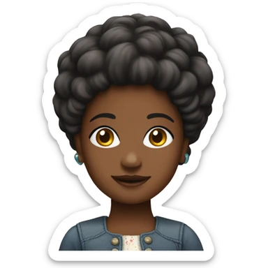 Muñeca negra y hermosa sticker