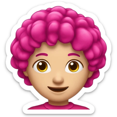 Coeur magenta entouré de coeur rouge sticker