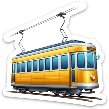 tram with city sticker