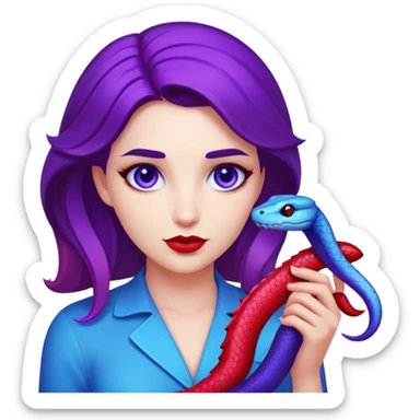 evie with red blue and purple vipers sticker