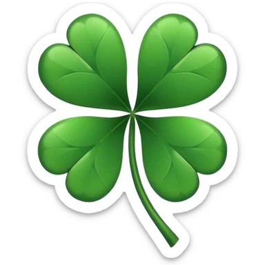 Black 5-leaf clover sticker