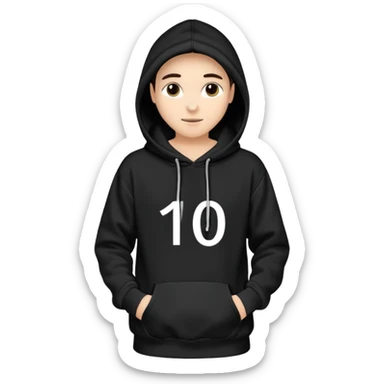 Hoodie with a Ten’s Beauty inscription  sticker