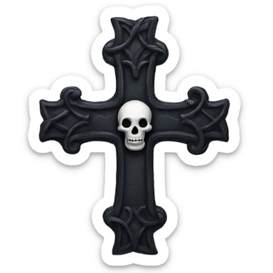 goth cross sticker