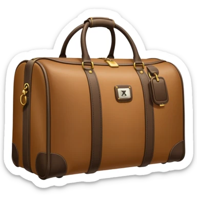 1 travel bag inside a tidy hotel room sticker