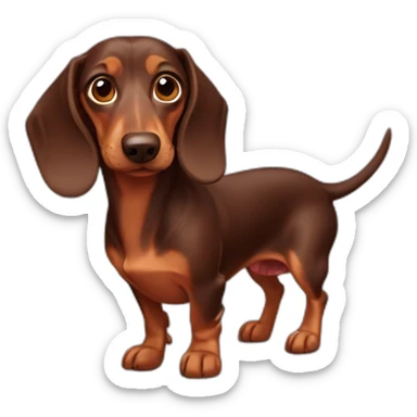 brown-dachshund-dog sticker